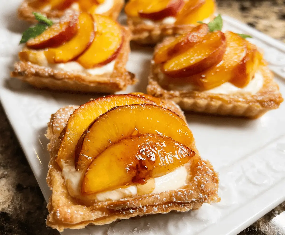 Easy Mini Peach and Cream Cheese Tarts Recipe