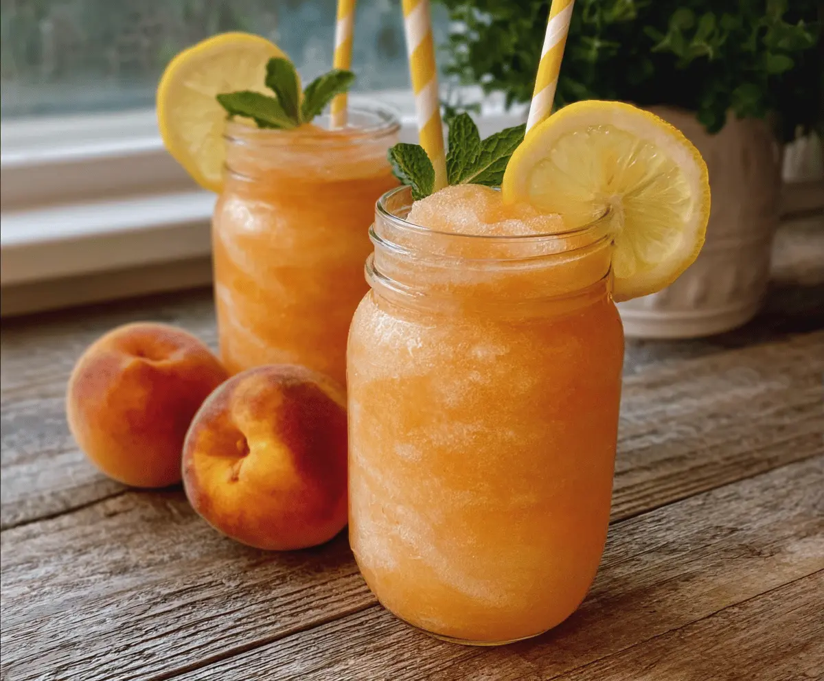 Refreshing Peach Lemonade Slush Recipe