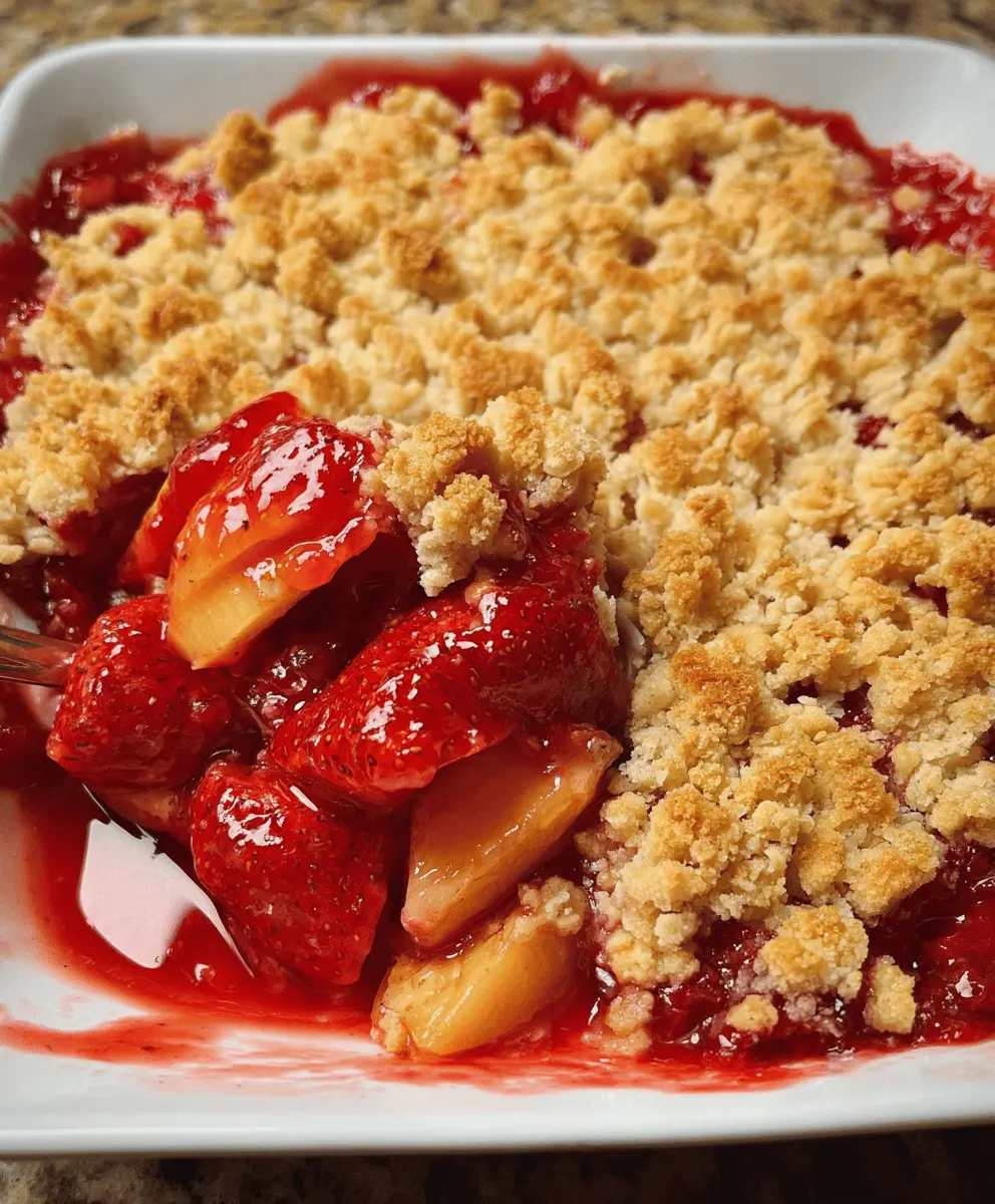 Easy Strawberry Peach Crisp Recipe for Summer