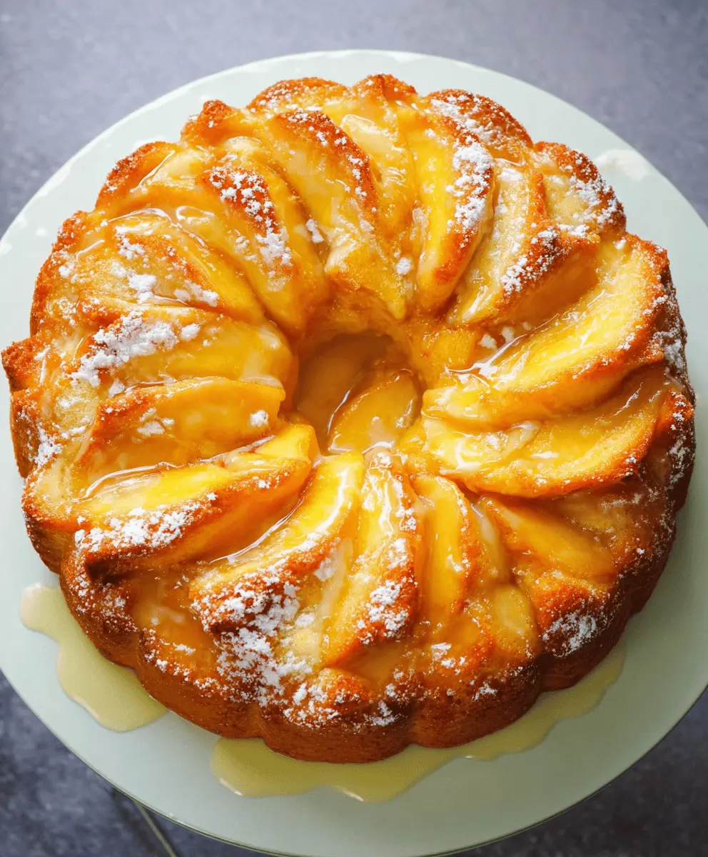 Peach Cobbler Pound Cake Recipe With Fresh Fruit