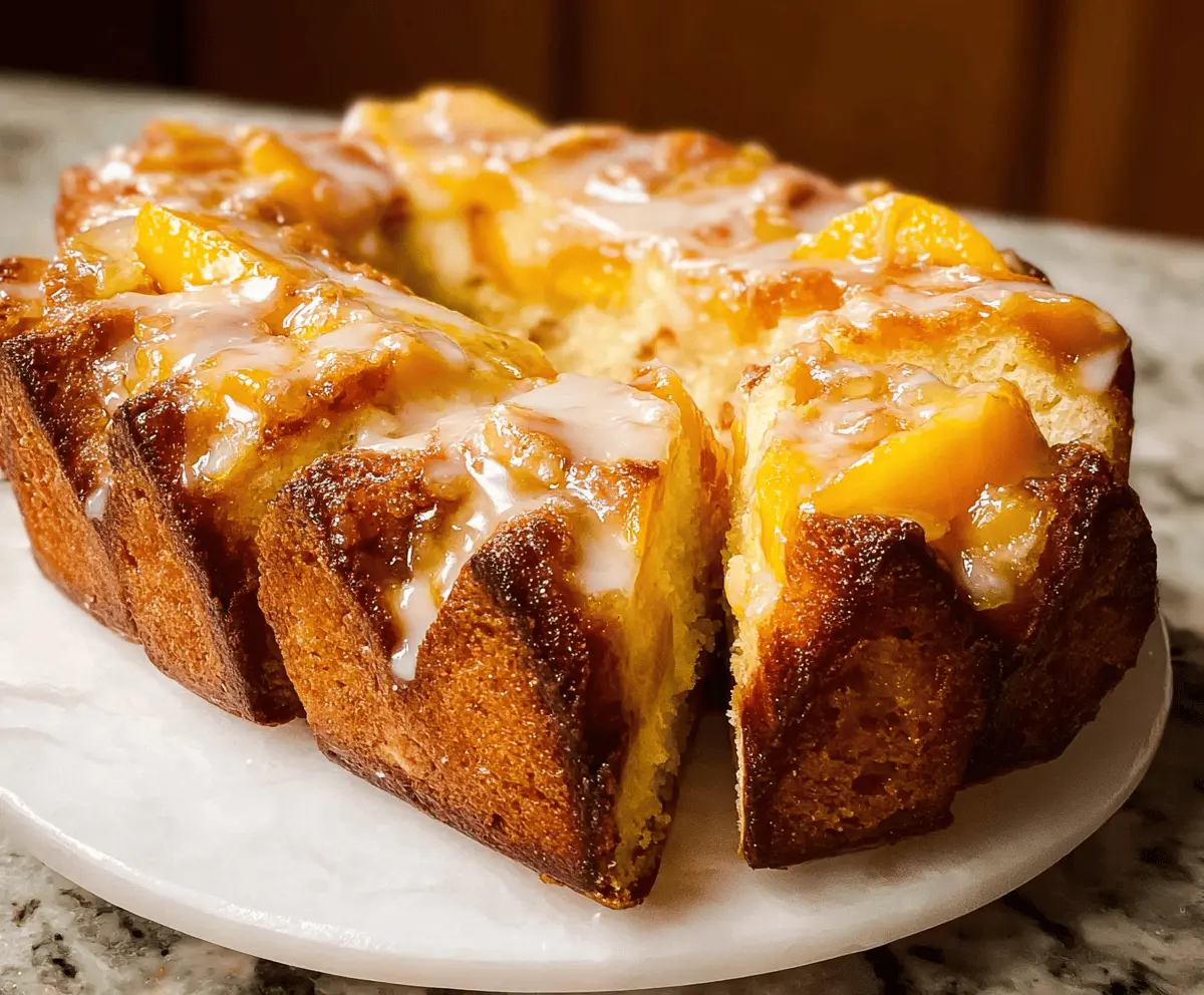 Peach Cobbler Pound Cake Recipe With Fresh Fruit