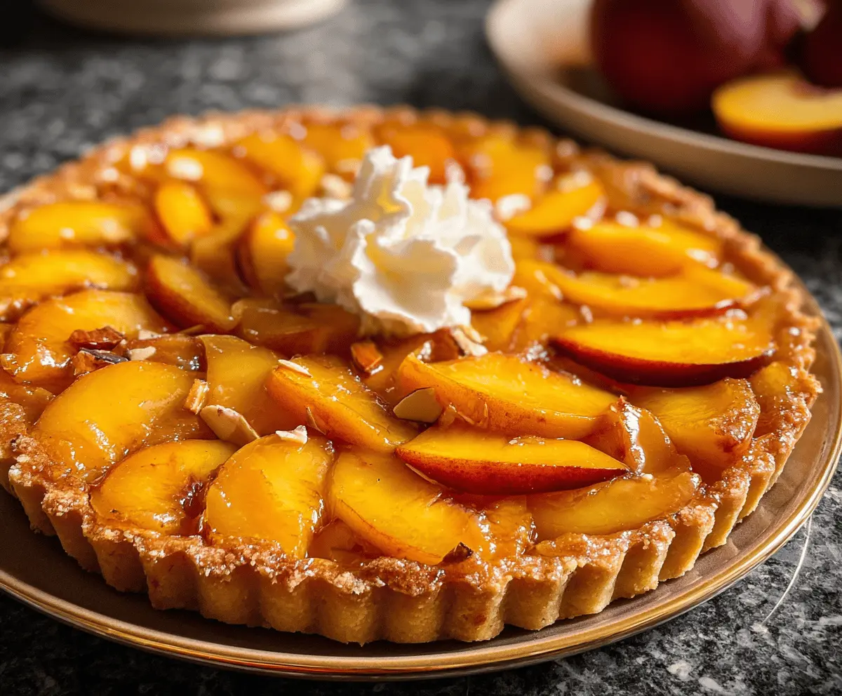 Easy Peach Tart Recipe With Fresh Fruit
