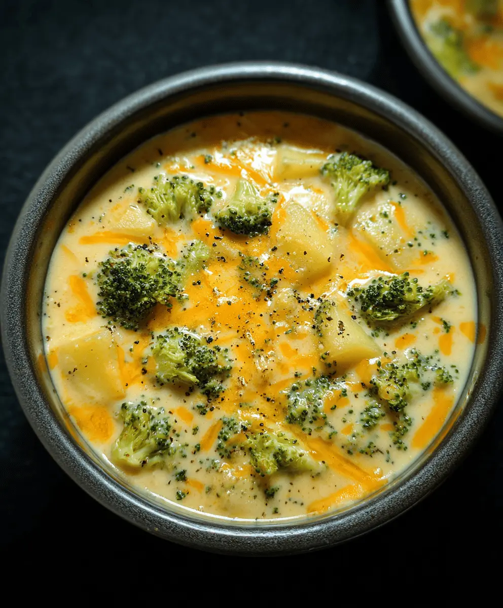 Creamy Crock Pot Broccoli Cheddar Potato Soup