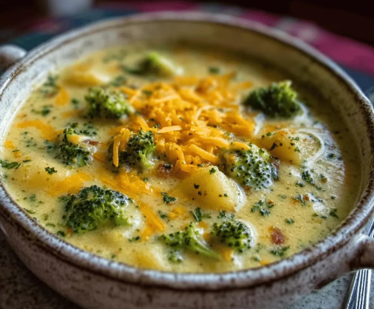 Creamy Crock Pot Broccoli Cheddar Potato Soup