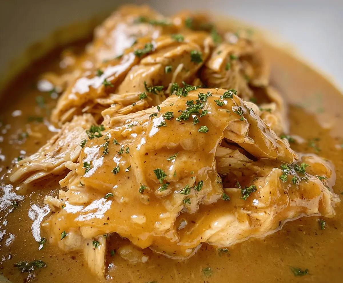 Easy Slow Cooker Chicken and Gravy Recipe