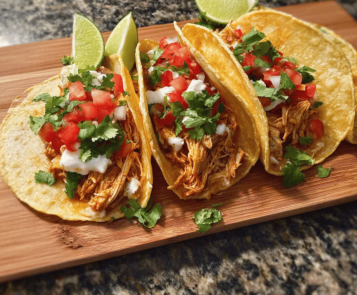 Healthy Crockpot Chicken Tacos Easy & Flavorful Recipe