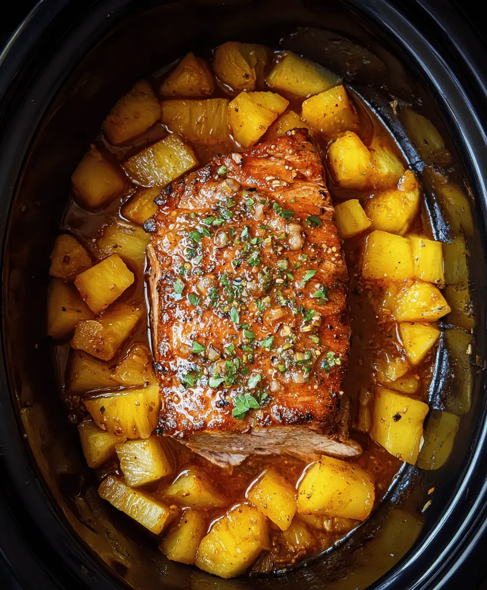 Easy Slow Cooker Pineapple Pork Loin Recipe