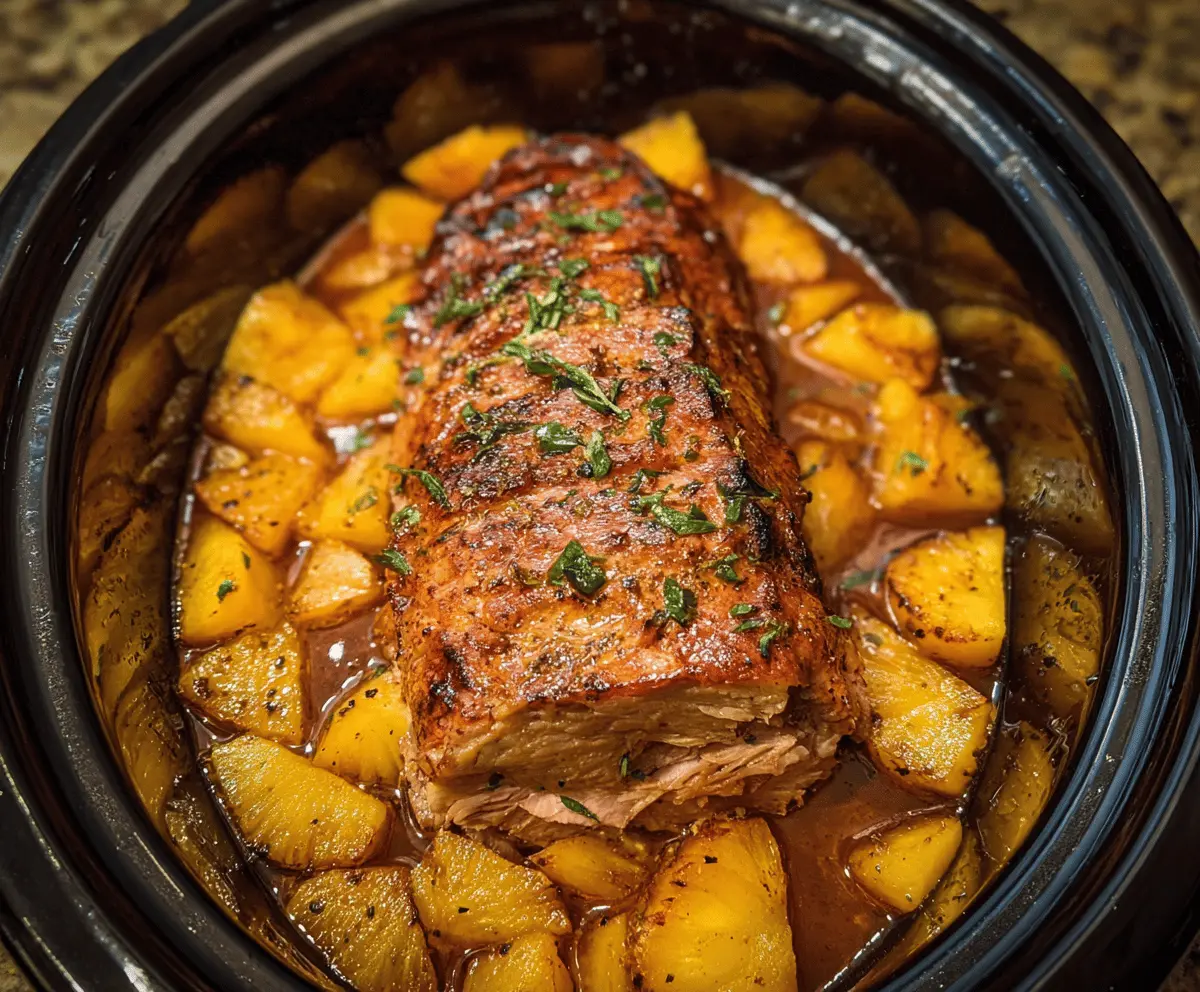 Easy Slow Cooker Pineapple Pork Loin Recipe