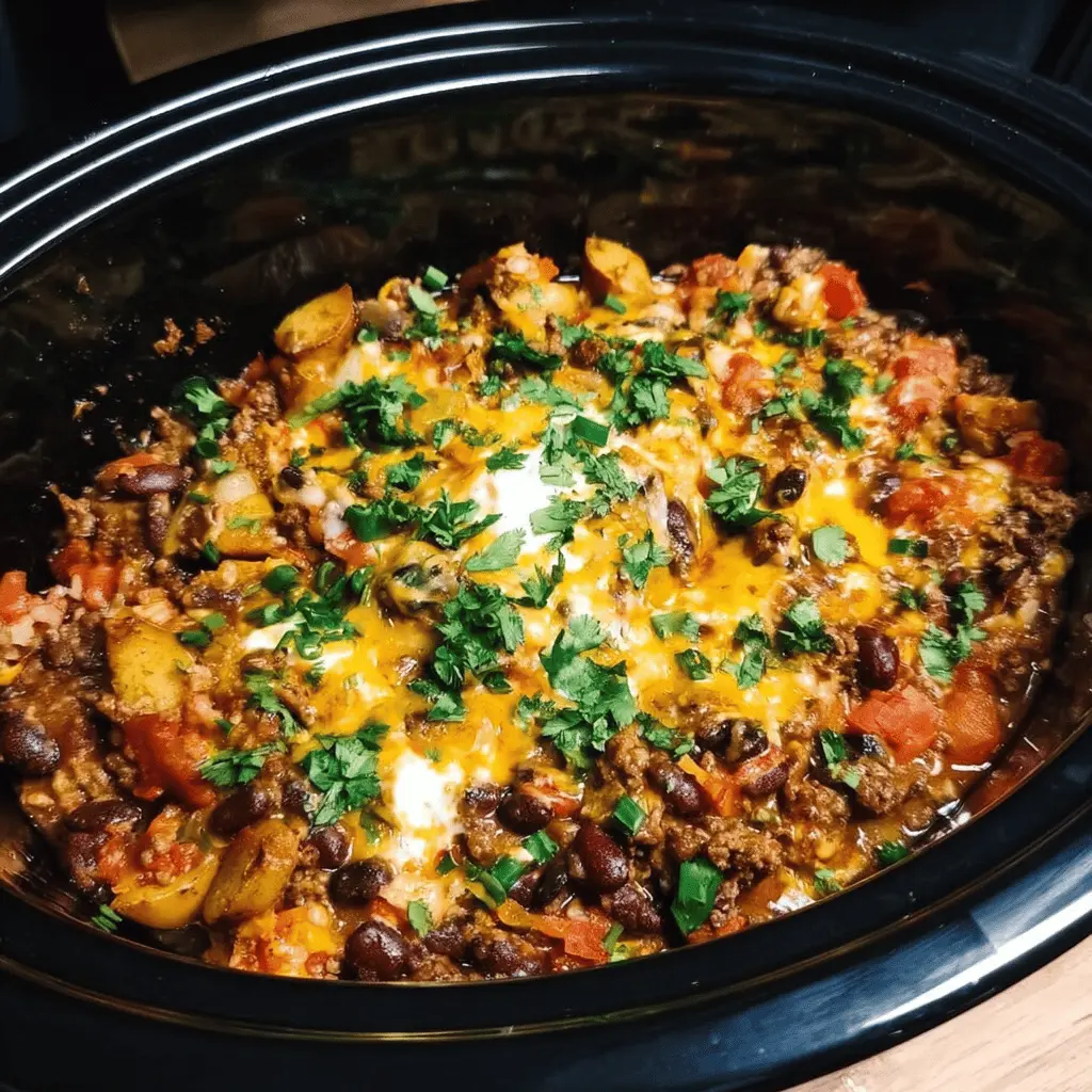 Easy Slow Cooker Cowboy Casserole Recipe