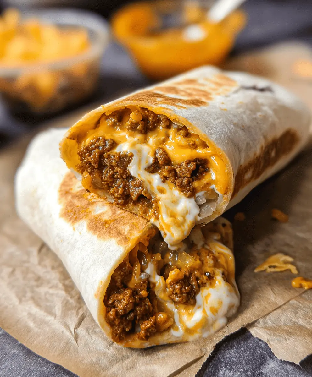 Easy Taco Bell Style Beefy Melt Burrito Recipe