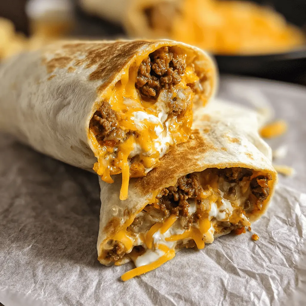 Easy Taco Bell Style Beefy Melt Burrito Recipe