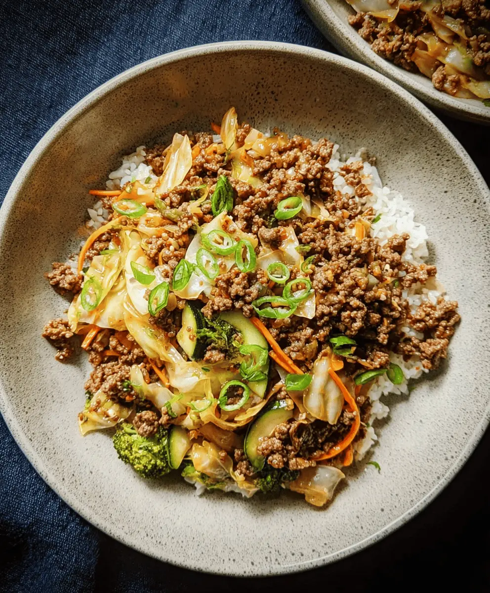 Easy Low-Carb Mongolian Beef and Cabbage Recipe