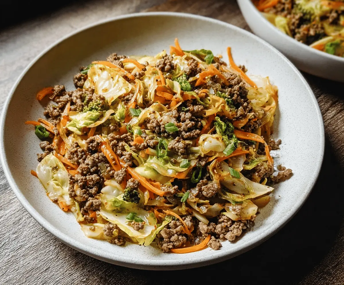 Easy Low-Carb Mongolian Beef and Cabbage Recipe