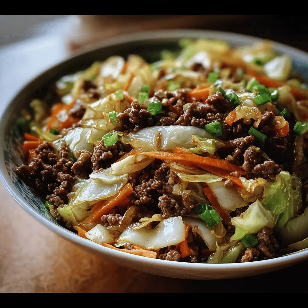 Easy Chinese Ground Beef and Cabbage Stir-Fry Recipe
