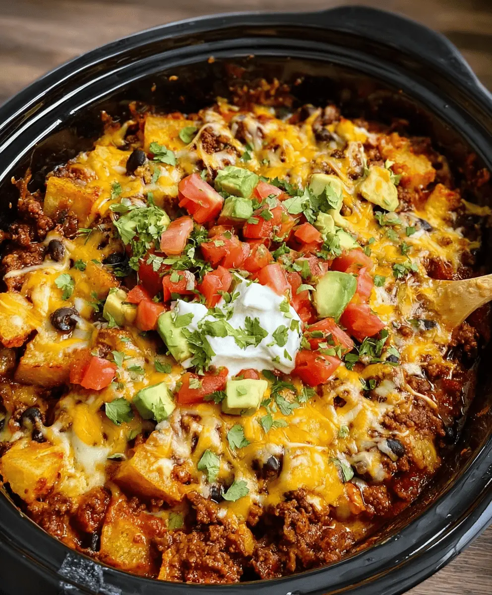 Easy Crockpot Taco Casserole Recipe