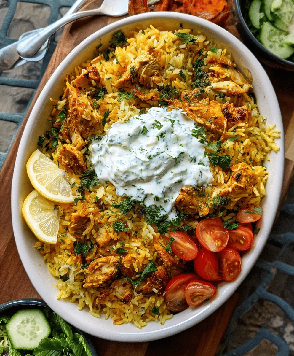 Easy Dump and Bake Chicken with Tzatziki Rice