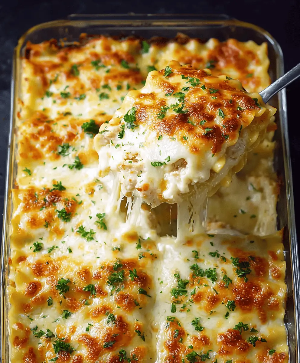 Cheesy Chicken Alfredo Lasagna Rolls Recipe